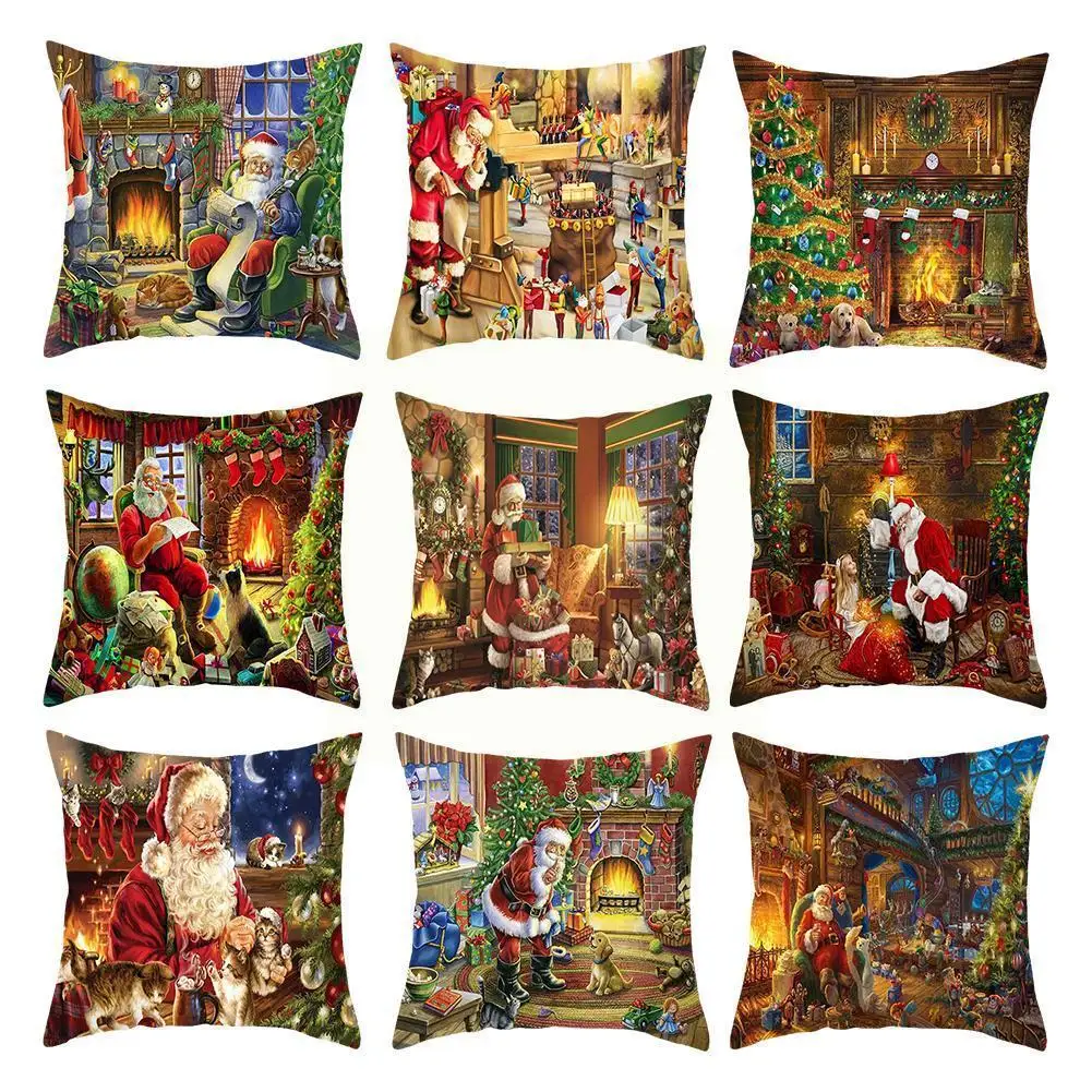 

Рождественская подушка 45x4 5 Санта-Клаус искусственное Рождественское украшение для дома рождественские украшения P6h9