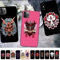 maiyaca samurai oni mask phone case for iphone 11 12 13 mini pro xs max 8 7 6 6s plus x 5s se 2020 xr case