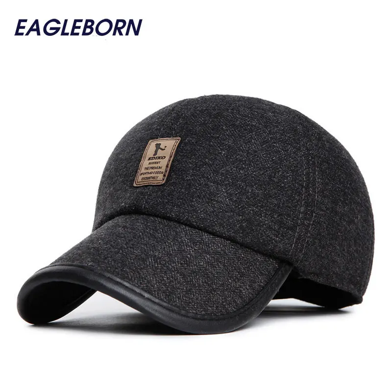 2021 Мужская зимняя шапка Бейсбол Кепки эластичный Спорт на открытом воздухе