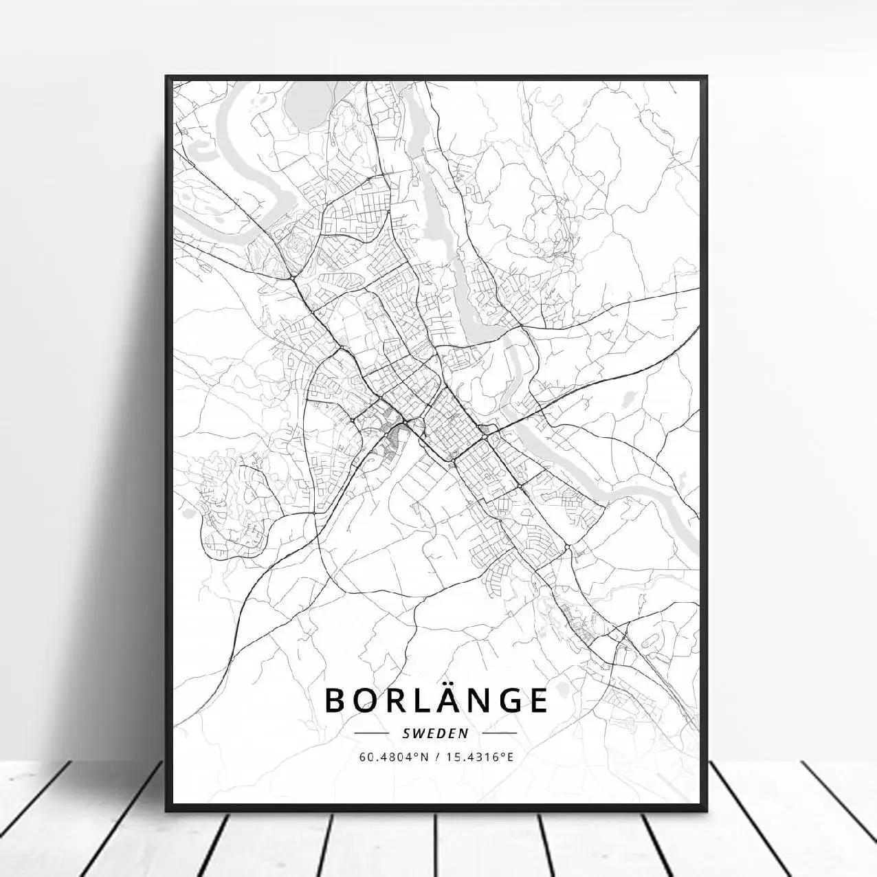 

Krlstianstad Gavle Vasteras Eskilstuna Ornskoldsvlk Borlange Umea Canvas Art Map Poster