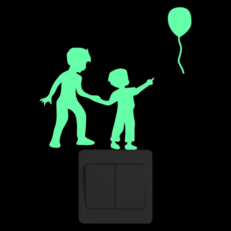 Мультяшные часы для мальчиков плавающий шар светильник переключатель наклейка