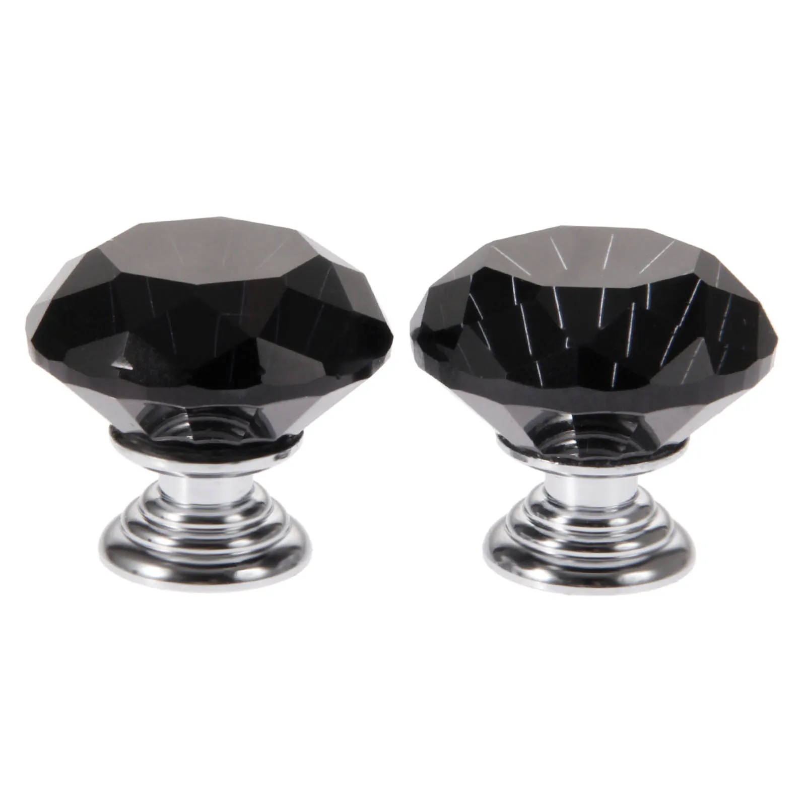 Ручка из черного хрустального стекла в форме алмаза 2 шт. | Обустройство дома