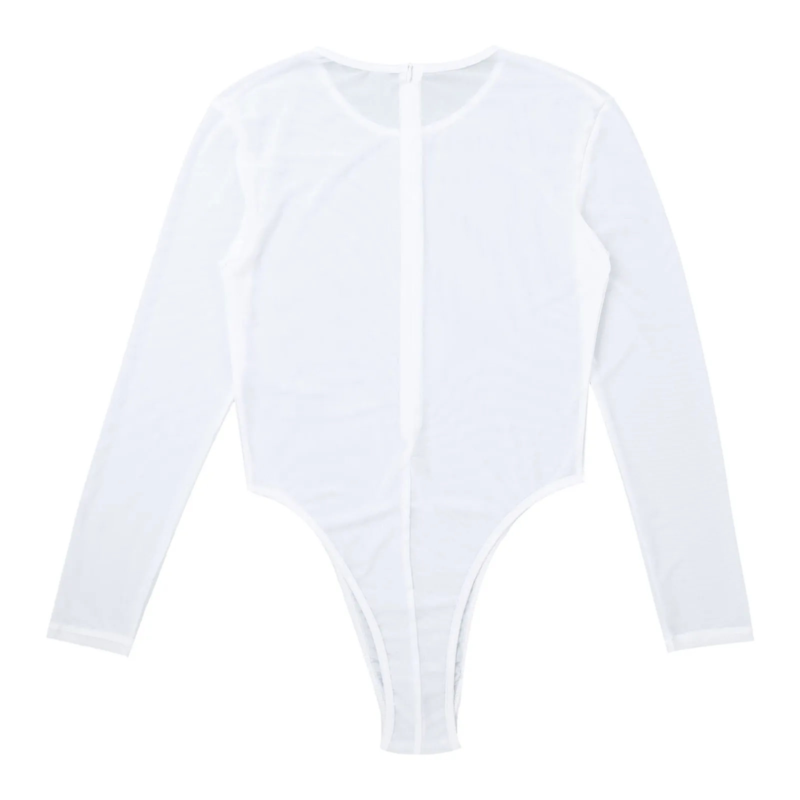 Боди мужское прозрачное Сетчатое стринги с длинным рукавом цельный комбинезон