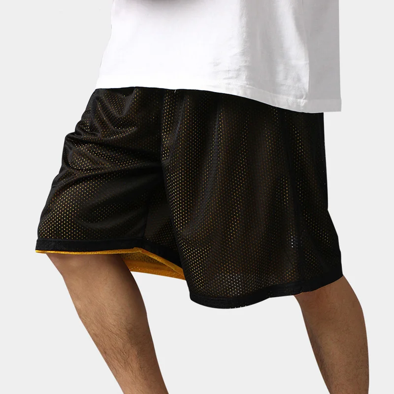 

Basketballs ShortsHot High Quality Reversible Casual Shorts Men Summer Double-Way Breathable Basketballs Shorts