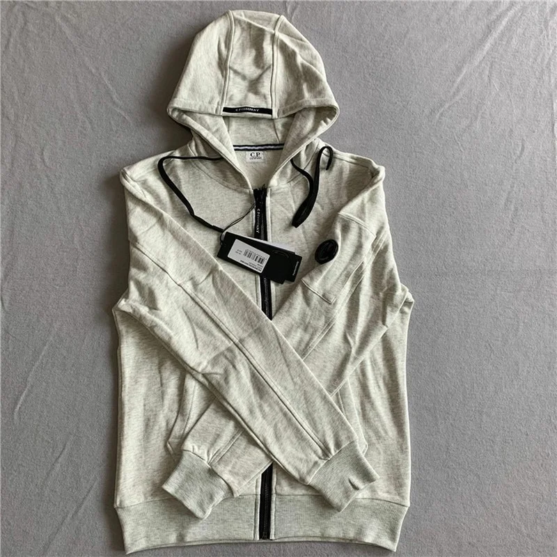 

2021 Men's Autumn and Winter Sports Korean-Style Men's Cardigan Zip Hoodie CP 1:1 high copy Stone