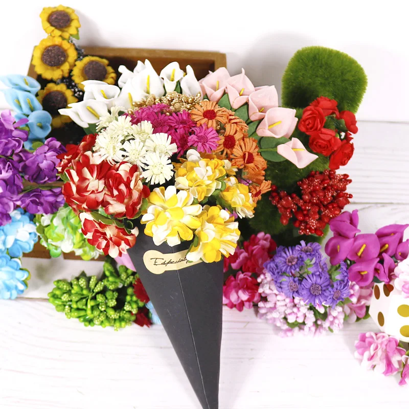 12 шт Мини Искусственные цветы для украшения дома высокое качество в форме