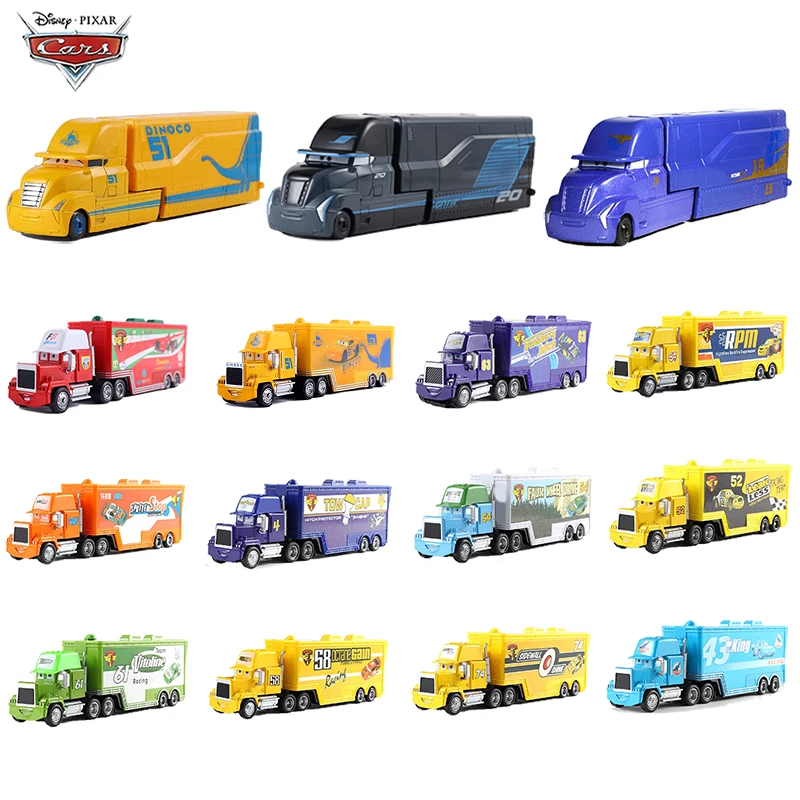 

Disney Pixar Racing 2 3 игрушка Молния Маккуин Джексон шторм дядя Майк грузовик 1:55 модель из сплава подарок на день рождения для детей