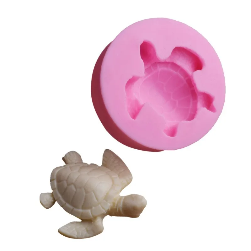 3D черепахи животных Форма форма для изготовления мыла Fondant (сахарная) силиконовая