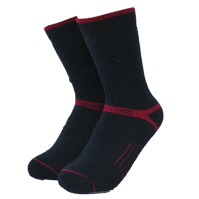 

Уличные зимние шерстяные толстые походные носки, 2 пары, женские носки, темно-синие