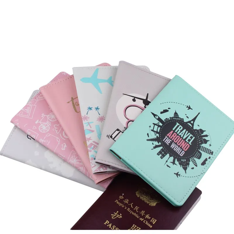 Multifunctional Travel Passport ID Card Cover Holder Case Protector Organizer PU Leather Woman Men Passport Cover