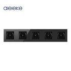 Мощность розетки с украшением в виде кристаллов Стекло Панель 5 Рамка для розетки, ЕС Стандартный 16a штепсельная вилка с заземлением 430 мм * 86 мм пять гнездо Электророзетки