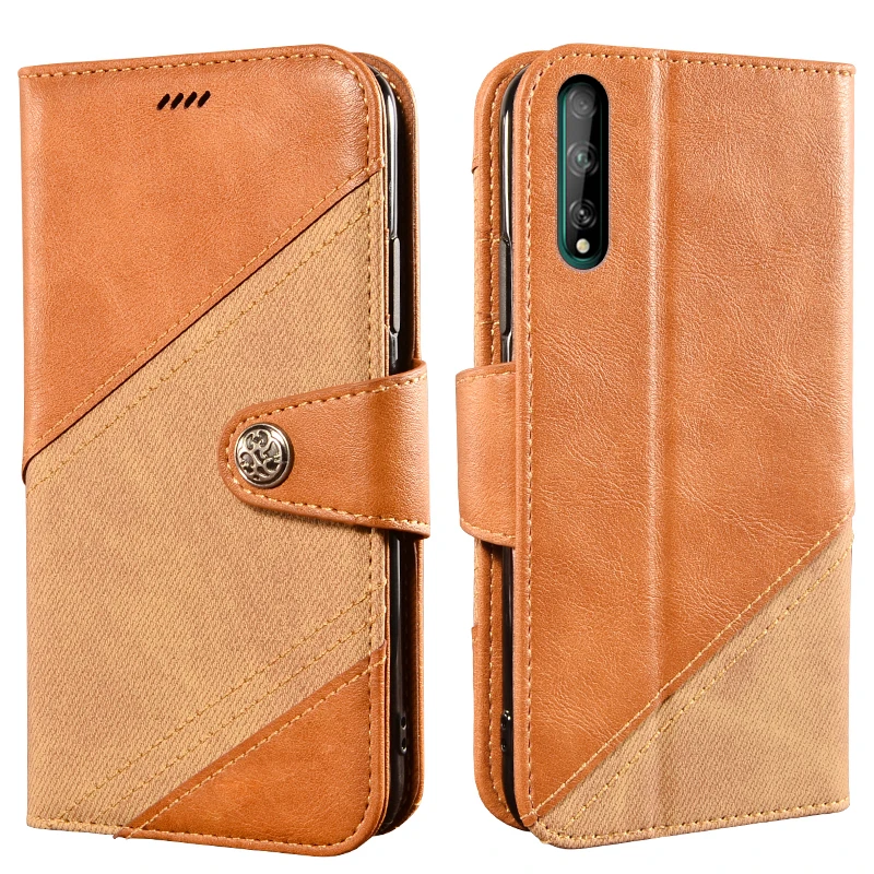 Флип чехол для Huawei Enjoy 10s кожаный книжка с бумажником магнитный противоударный