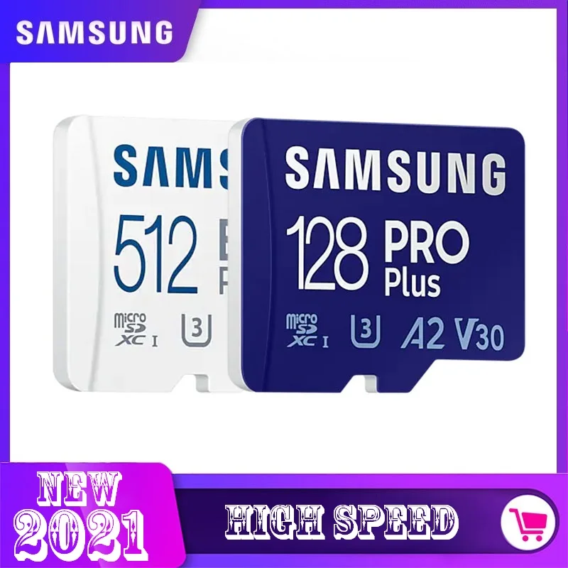 SAMSUNG-MicroSD PRO / EVO Plus, tarjeta de memoria de 64GB, 128GB/256GB/512GB, TF/U3/4K, memoria Flash, para teléfono, PC, mo