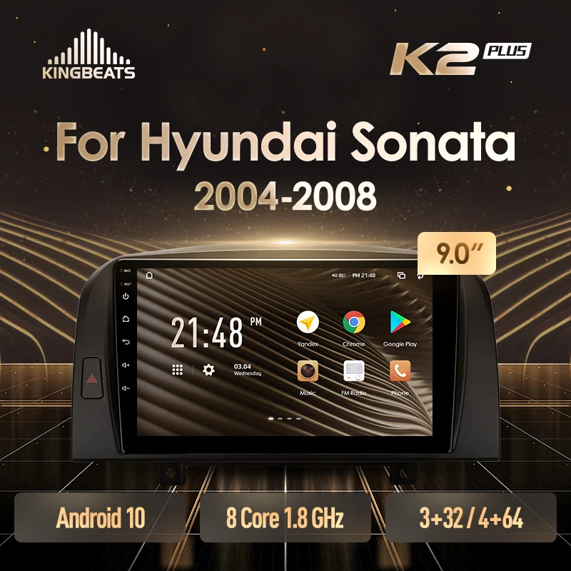 KingBeats штатное головное устройство For Hyundai Sonata NF 2004 - 2008 GPS Android автомагнитола на