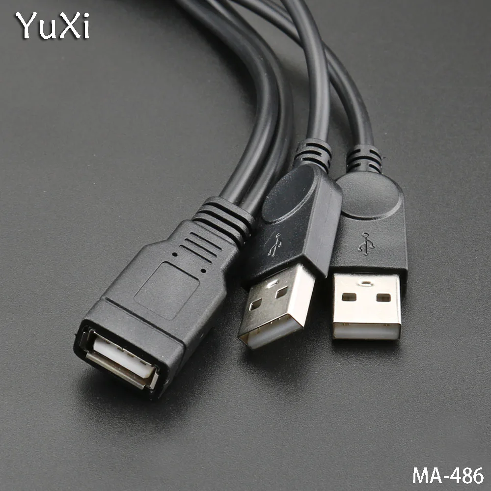 YuXi 2 шт./лот USB A-штекер на A-гнезда адаптер питания разделитель USB2.0 штекер/гнездо
