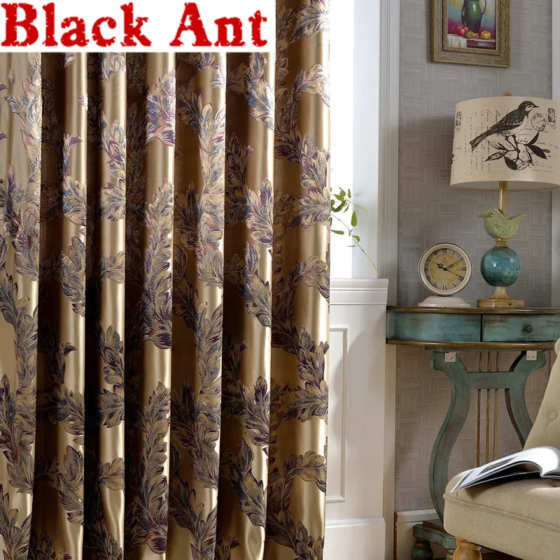 Роскошные жаккардовые занавески в стиле ретро для гостиной затемняющие