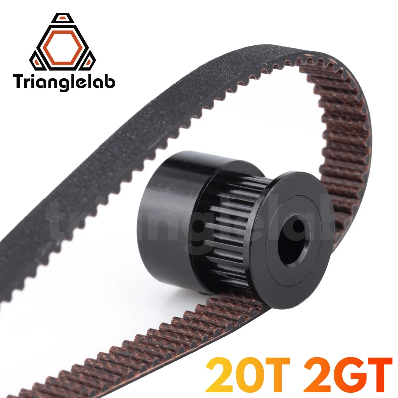 Trianglelab черный 2GT 20 6 мм P5 зубы Алюминий зубчатый шкив для синхронный ремень