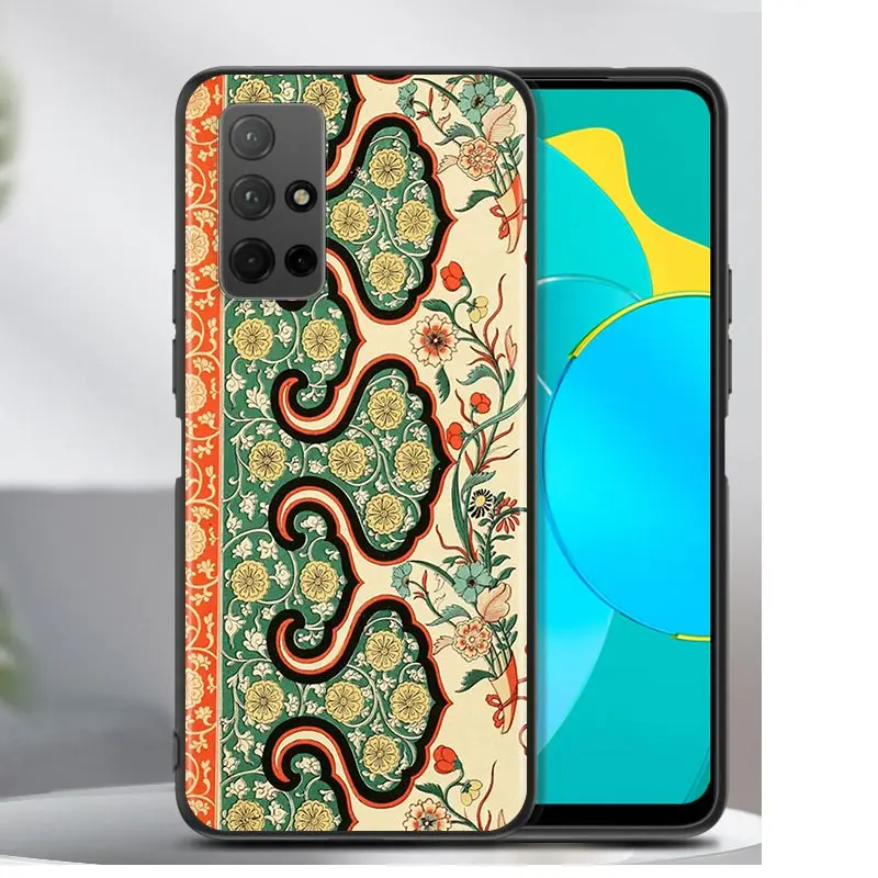 

Beautiful flower pattern For Huawei Honor 30 30S 30i 20 20S 20E 8S 8C 8X 8 7S 7A 7C Pro Plus Lite MAX Black Phone Case