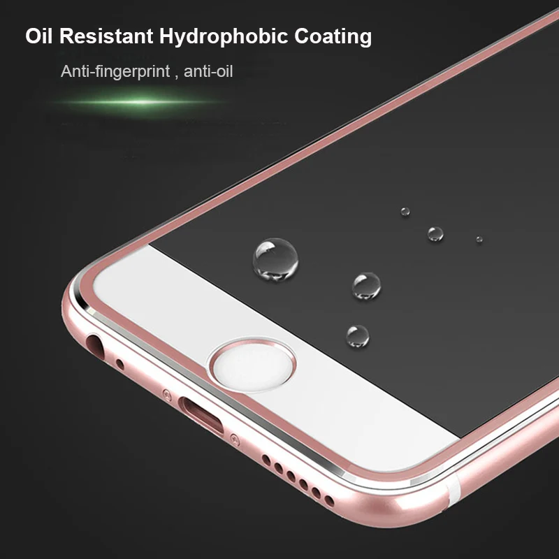Полное покрытие металлическим краем закаленное стекло для iphone 6 7 8 Plus 11 Pro X XS MAX XR 3D защита экрана из алюминиевого сплава стекло