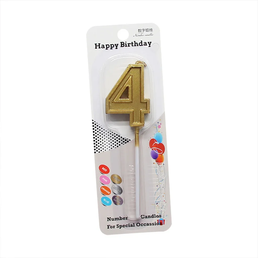 Блестящие говорящие столы цифры свечи золотые 0 9 праздничные для дня рождения