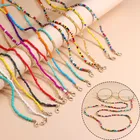 Цепочка для очков бисерные, в стиле бохо, цветная цепочка для маски, Женская цепочка для маски для лица, не скользящая, для очков, солнцезащитных очков