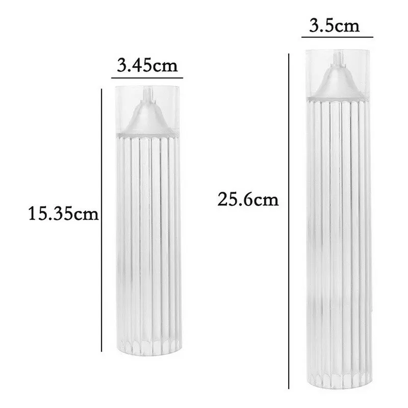 

New Plastic Long Pole Stripe Rack DIY Candle Molds Handmade Soap Candle Making Molds Match Large Cylinder Rib Clay Craft Tools