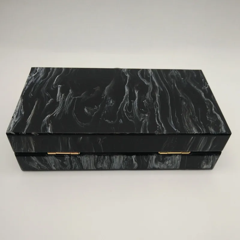 Новый модный мраморный акриловый кошелек женские сумки-мессенджеры черные белые