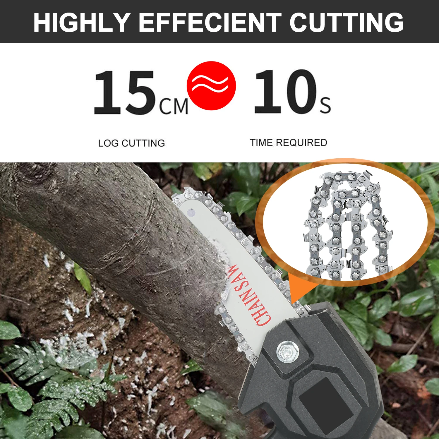 

4 Inch Mini Steel Chainsaw Chain Electric Pruning Saw Accessory Garden Tool Replacement Saw Chain Blade Wood Cutting Tools