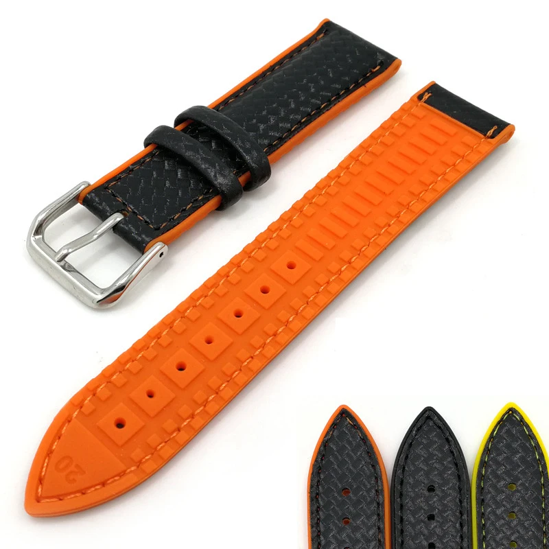 Ремешок силиконовый сменный для наручных часов спортивный браслет из