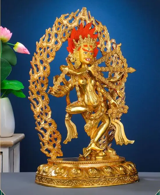 Буддизм из Азии хорошая Золотая блестящая семейная эффективная защита тибетская