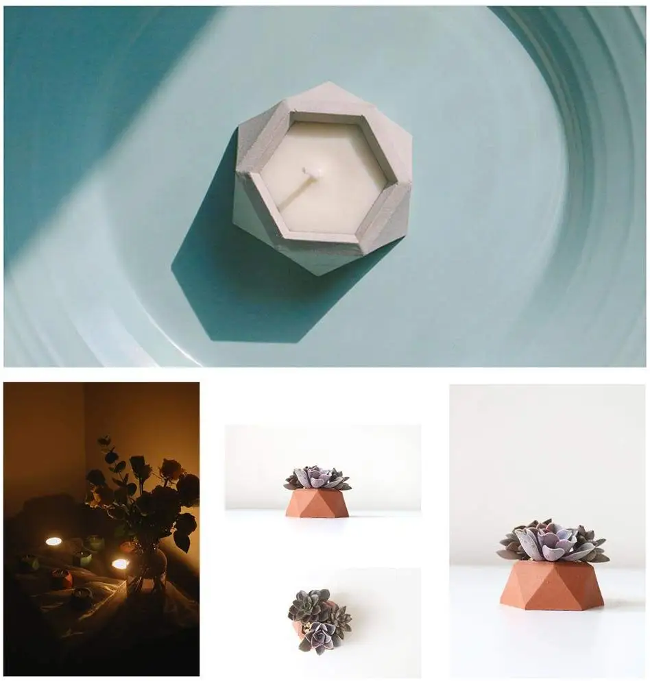 Силиконовая форма сделай сам для цветов горшков свечей в форме алмаза