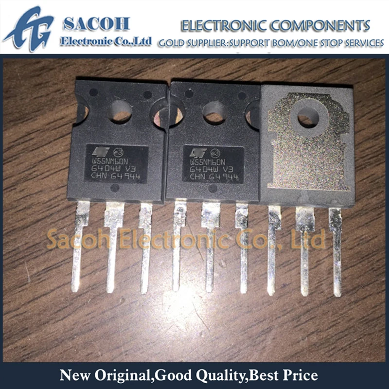 10Pcs STW55NM60ND 55NM60ND or STW55NM60N 55NM60N TO-247 51A 600V N-ch MOSFET Transistor