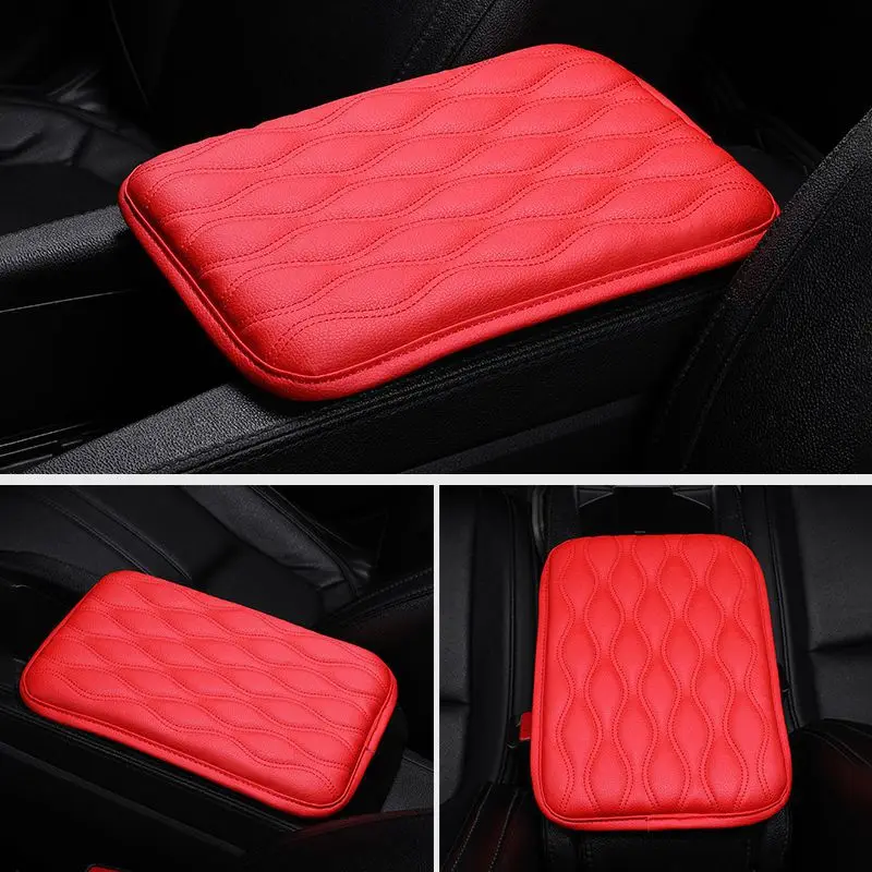 

Hot Luxury Non Slip Car Armrest Pad Anti-scratch Universal Waterproof Soft PU Leather Cushion Wear-Resistant Center Console