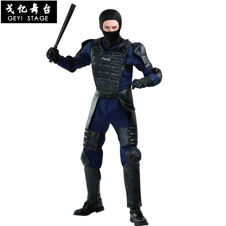 COS explosion-proof police costume festival costume men s masked hero warrior outfit special police bomb disposal expert costume