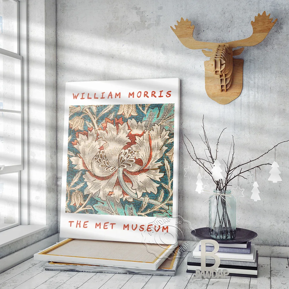 Фото Выставочный постер William Morris The Met Museum, скандинавский цветочный настенный художественный принт, наклейки на стену с растительным узором, декор для детской комнаты №2