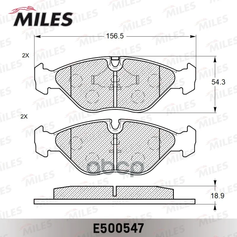 Колодки Тормозные Saab 900/9000 2.0-3.0 89-98 Передние Ceramic Miles арт. E500547 |