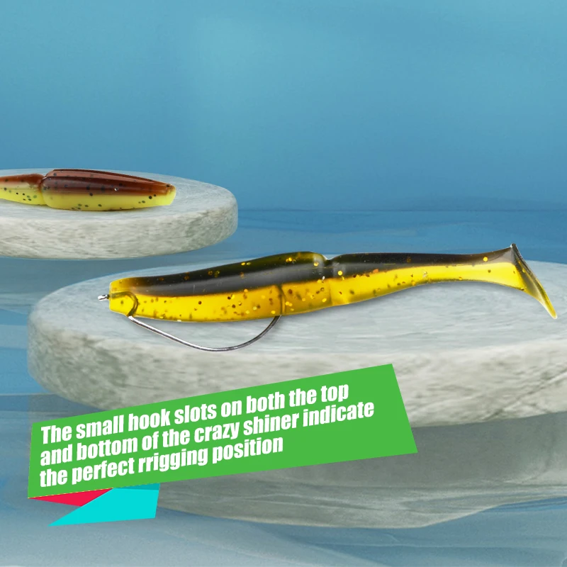 MEREDITH рыболовная приманка Crazy Shiner Shad 70 мм 90 110 130 Pesca мягкие приманки для рыбалки
