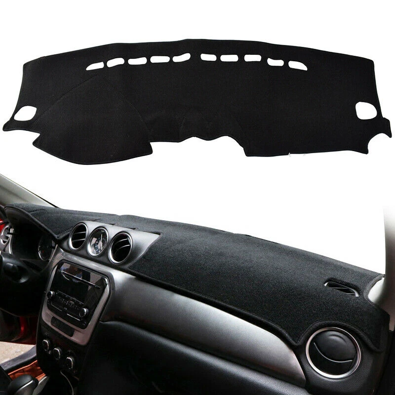 

Черный чехол на переднюю панель приборной панели для Suzuki Vitara 2015-2018, коврик для приборной панели, термостойкий Коврик, защита от солнца, затен...