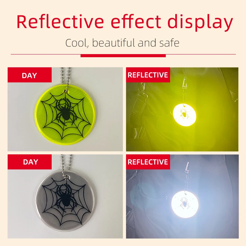 MEILITE 500 Светоотражающие брелки в виде паука на Хэллоуин | Безопасность и защита