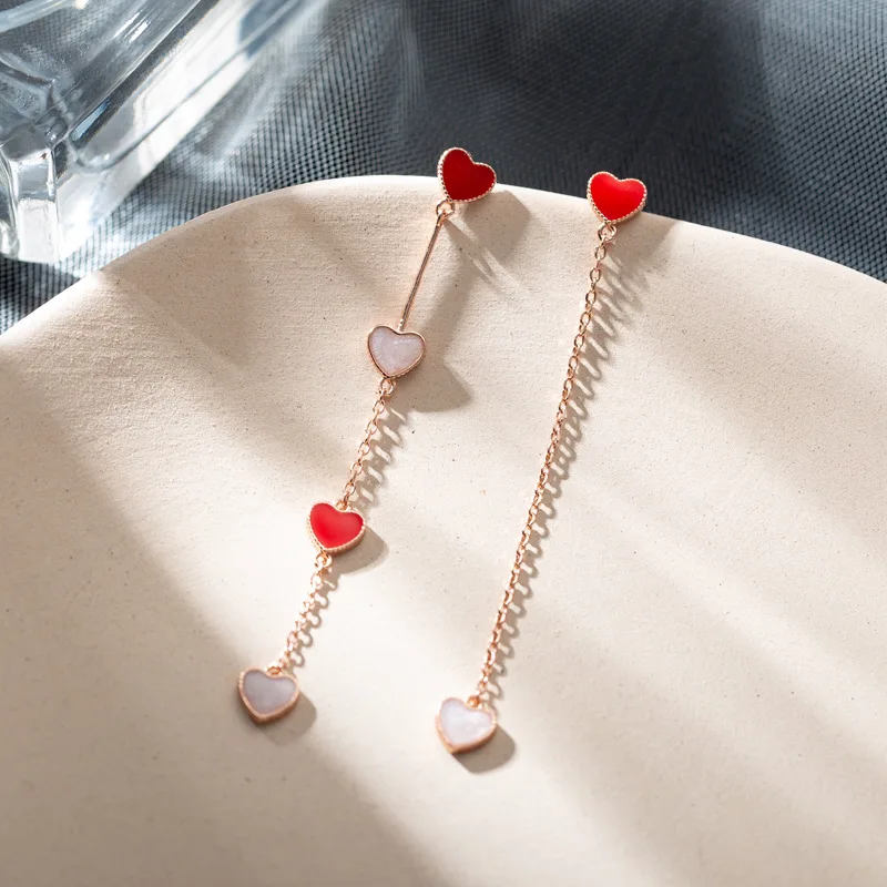 BONLAVIE S925 Серебряные серьги в форме сердца женские японские и корейские