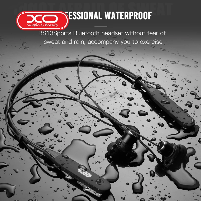 

XO-BS13 In ear Wireless earphone Bluetooth 5.0 sports HIFI headset waterproof double dynamic coils magnetic process for Samsung