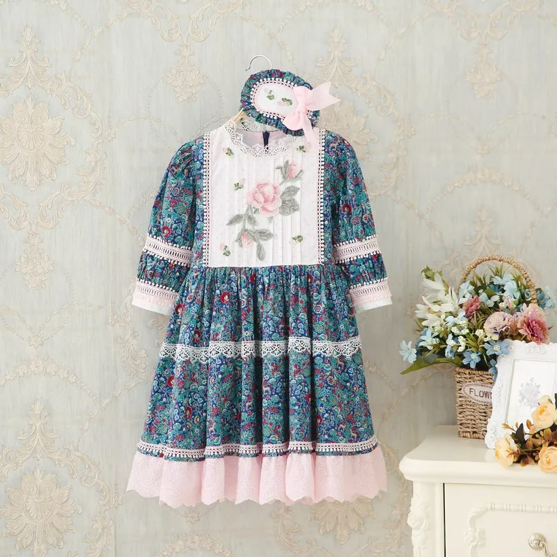 Cutestyles голубые маленькие цветочные принты в горошек Кружева милое o-образный