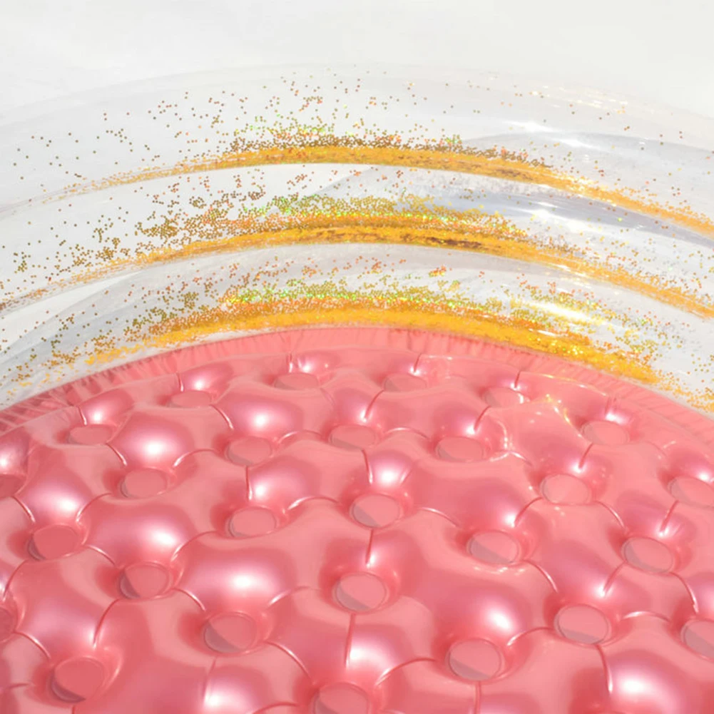 

Summer Inflatable Glitter Pool Safety Multifunction Portable Kids Round Floating Bed Bathtub Basin Toys Air Mattress Floatin