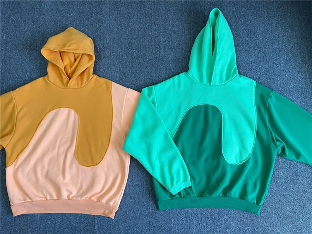 Толстовка с капюшоном для мужчин и женщин Свитшот из тяжелой ткани в стиле Канье