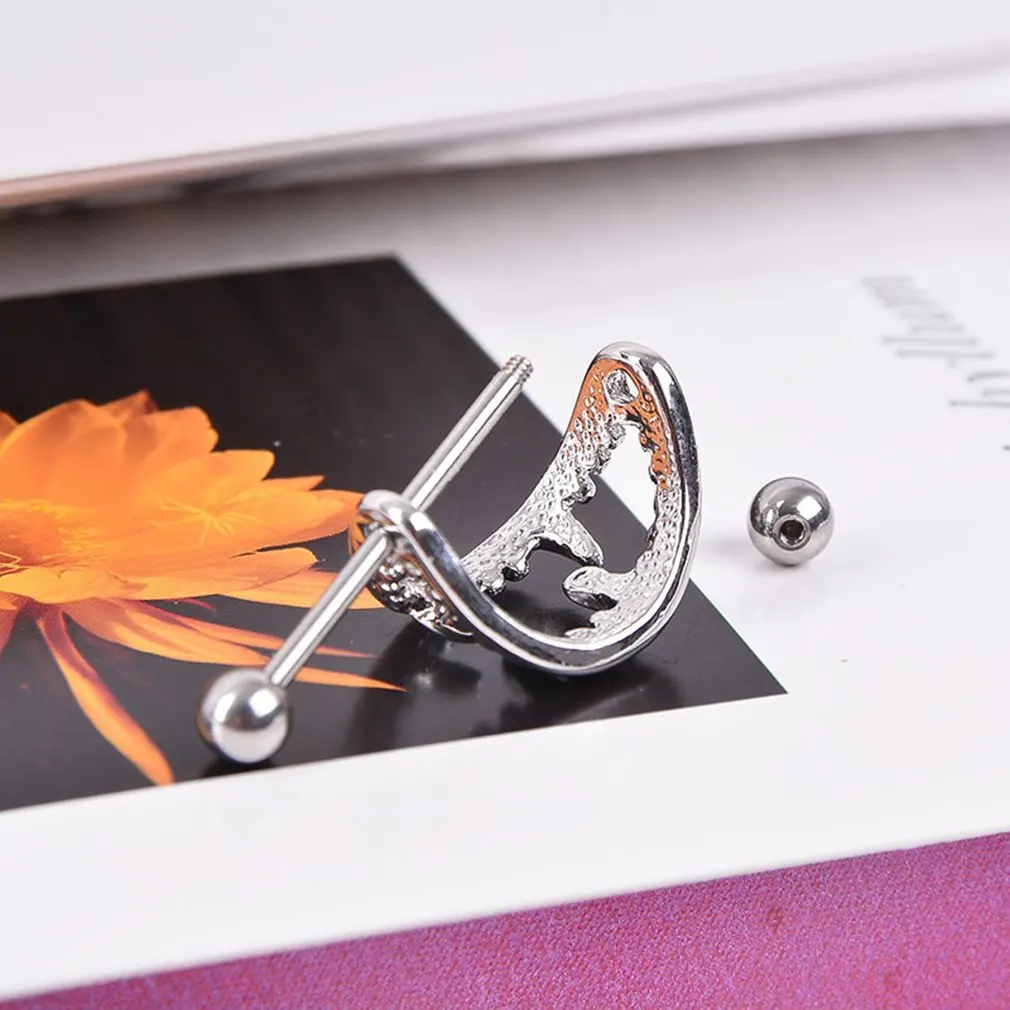 Гипоаллергенное кольцо для сосков штанга зубы Дизайн ниппель Бар язык кольца