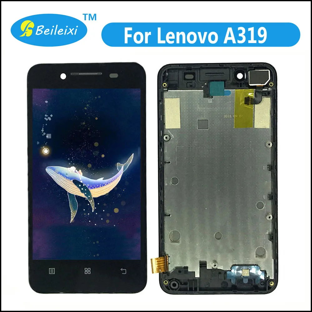 Для lenovo A319 ЖК-дисплей кодирующий преобразователь сенсорного экрана в сборе Замена с рамкой