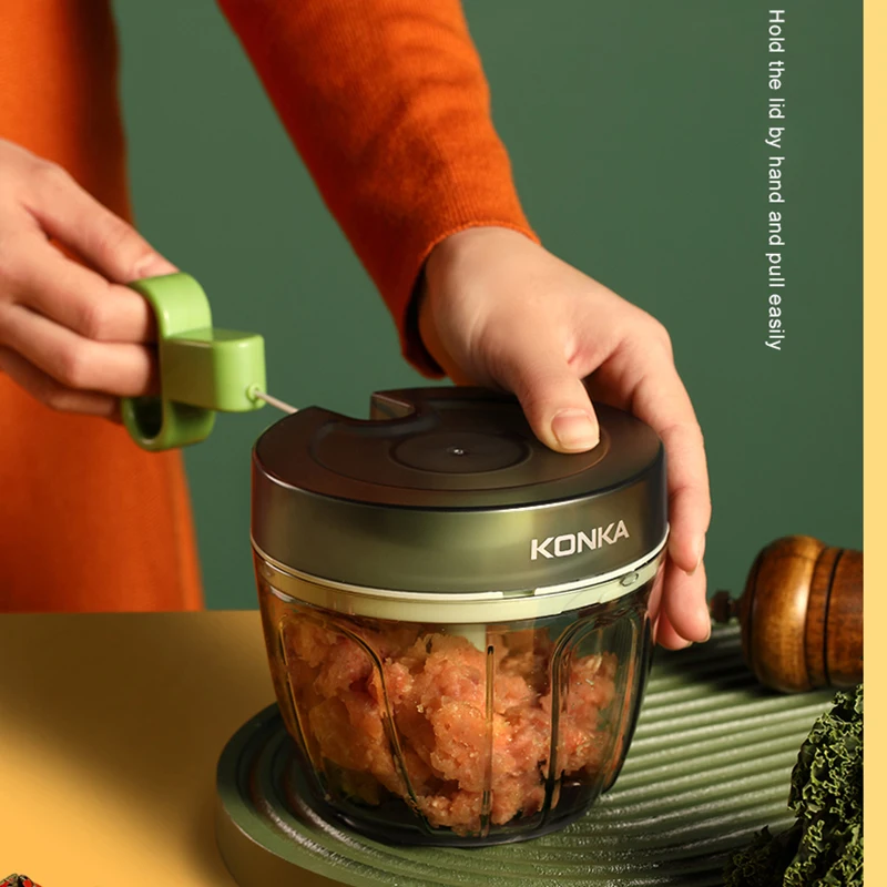 Кухонный ручной измельчитель KONKA кухонный для лука и чеснока овощей