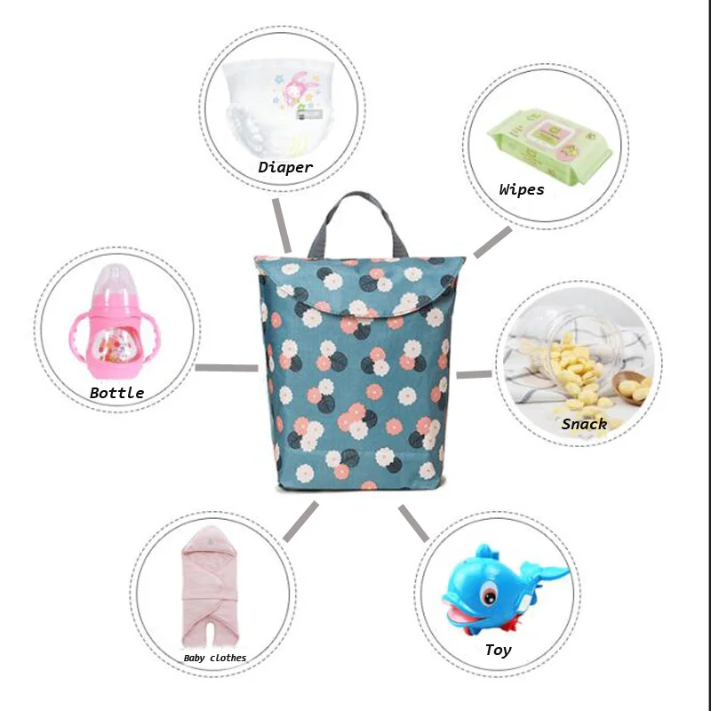 Mummy Bag Baby Diaper Multifunctional Organizer Reusable Waterproof Fashion Prints Backpack Bags | Мать и ребенок