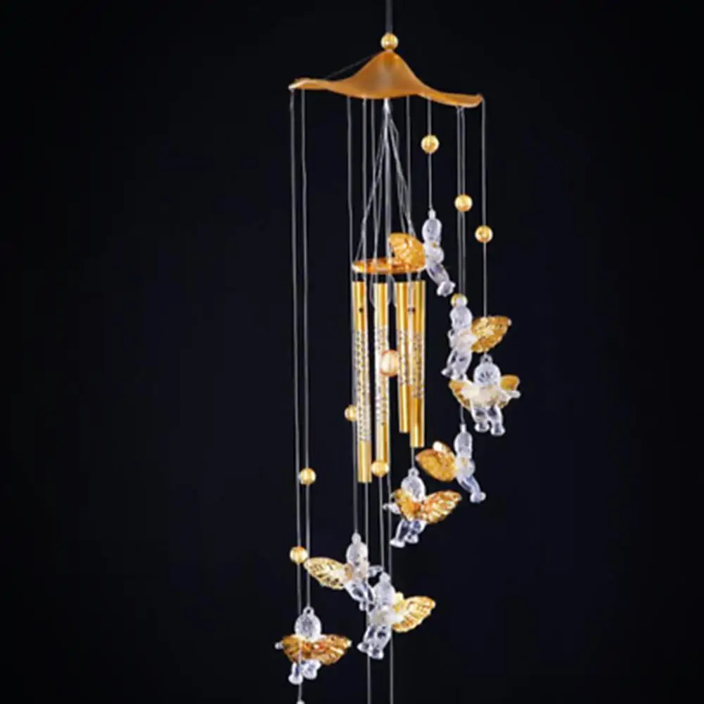 Love Angel Cupid Wind Chime Tube Hanging Ornament House Warm Gift Home Decor With Clear Sound