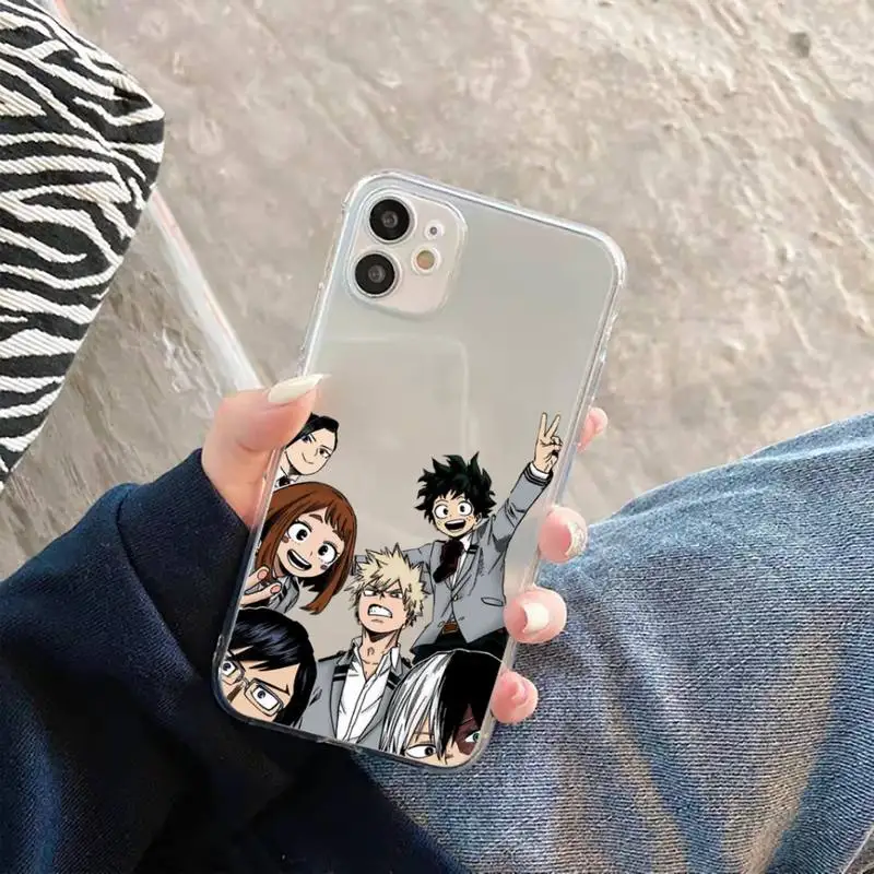 

Anime My Hero Academia buko Phone Case For iphone 12 11 8 7 6s 6 5 5s 5c se plus mini x xs xr pro max Transparent soft